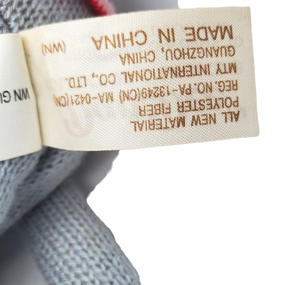 Dan Dee Save Our Earth‎ Now Knit Plush Mouse Gray Red Striped Shirt 17” Long Toy - Picture 6 of 8